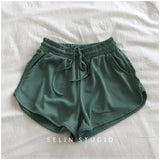 Fashion High Waist Scrunch Butt Ruffle Love Roses Booty Shorts Women Shorts 2024 in Stock Summer Velvet Cheap - Zeprah