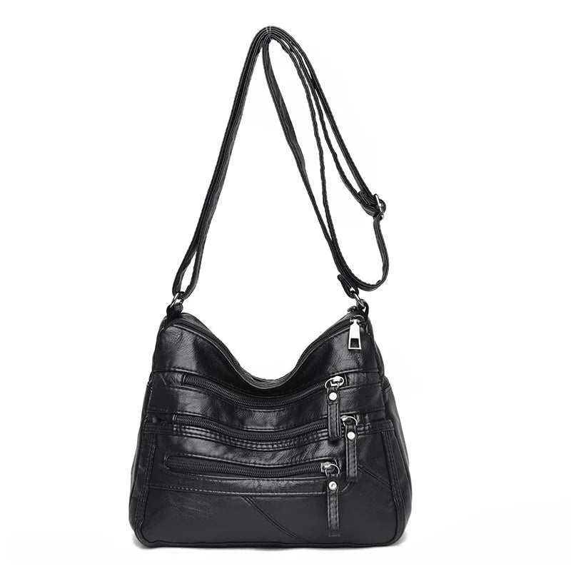 Fashion Luxury Unisex Handbag Messenger Shoulder Bag with Zipper Closure Letter Decoration Waterproof - Zeprah