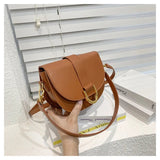 Fashion Trendy Ladies Leather Chain Crossbody Saddle Bag Women's Stylish Handbag - Zeprah