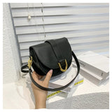 Fashion Trendy Ladies Leather Chain Crossbody Saddle Bag Women's Stylish Handbag - Zeprah