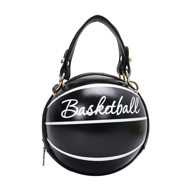Fashion Women's Mini Tote Handbags Creative Basketball Inspired Shoulder Messenger Bag with Zipper Closure Small Personalities - Zeprah