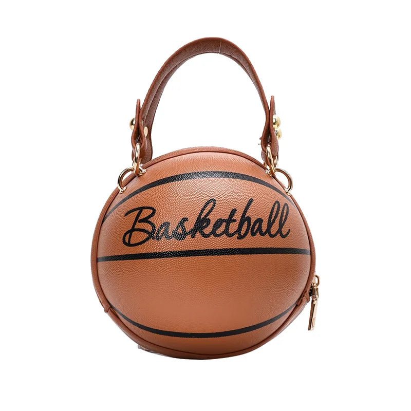 Fashion Women's Mini Tote Handbags Creative Basketball Inspired Shoulder Messenger Bag with Zipper Closure Small Personalities - Zeprah