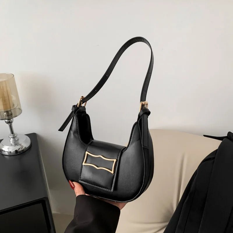 Fashionable Shoulder Bag Versatile Chic Armpit Bag Popular Moon - Shaped Bag - Zeprah