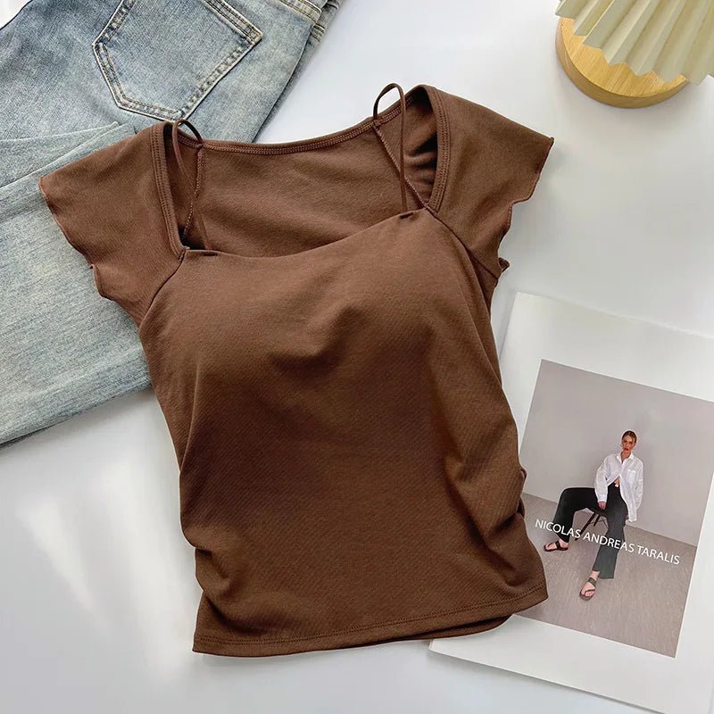 Fashionable tank Slim - fit Plain Sleeveless Tops Modern Going Out Tops - Zeprah