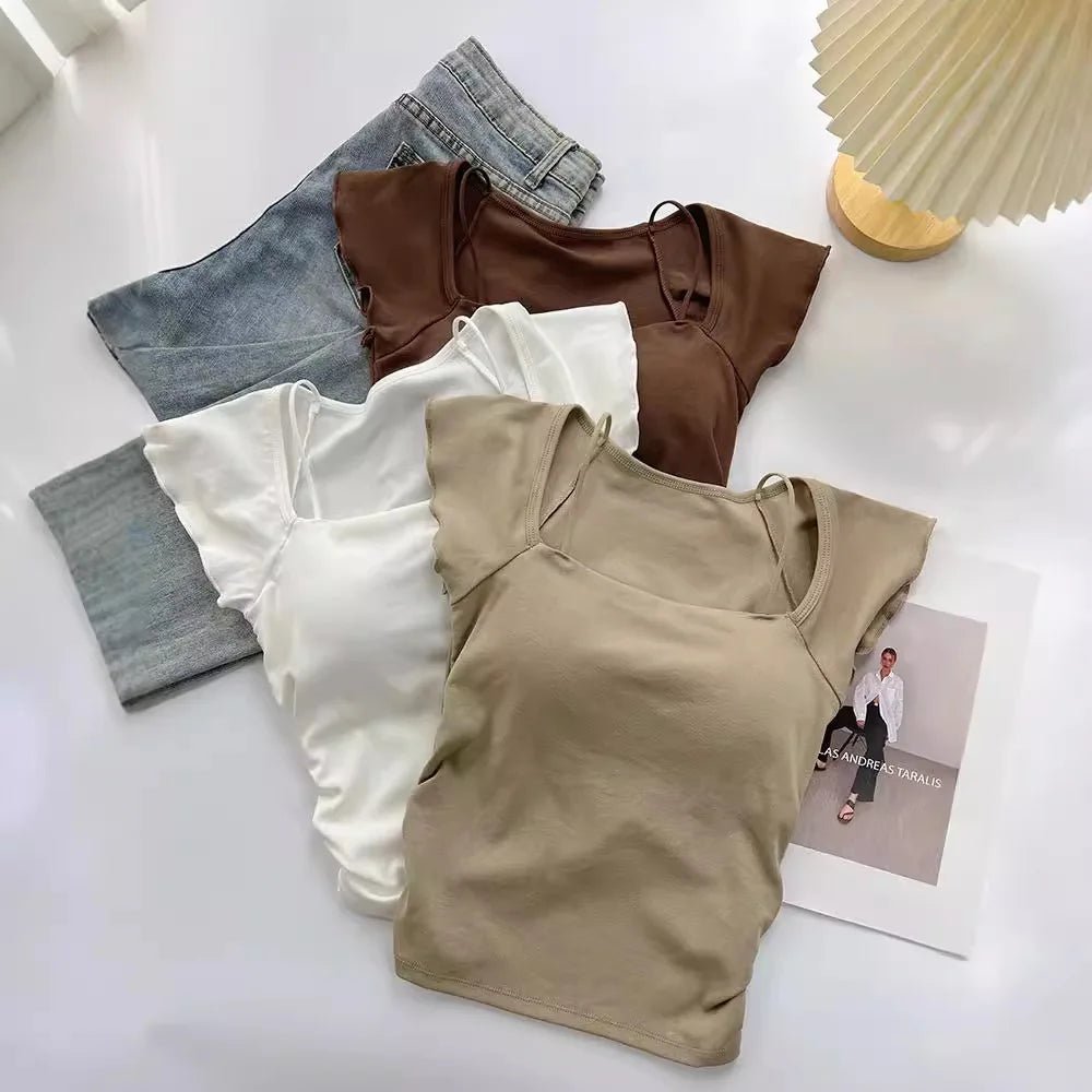 Fashionable tank Slim - fit Plain Sleeveless Tops Modern Going Out Tops - Zeprah