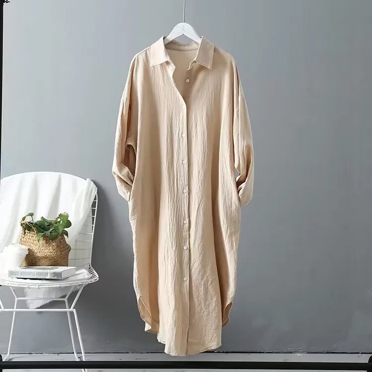 Fashionable Tunic Simple New Design Woman's Shirt Bestselling Plus Size Long - Line Shirt - Zeprah