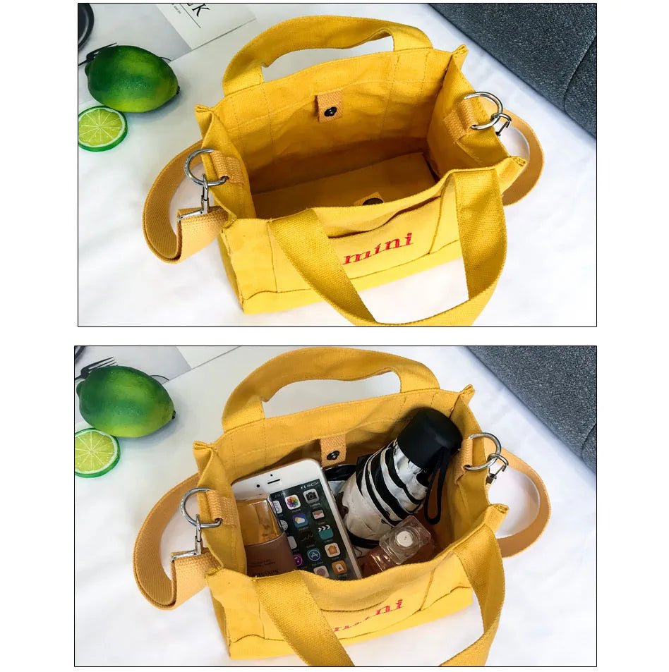 Fashionable Women's Tote Bag Blank Daily Life Letter Boutique Cotton Beach Canvas Shopping Bag - Zeprah