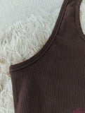 Halter Backless Jumpsuit Slim-fit One-piece Vest Popular Crotch Top
