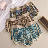 Trendy Printed Soft Cotton American Style Retro Style Men's Underwear Men's Boxer Breathable Loose Men's Boxer