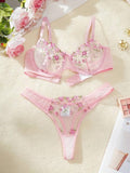 Sexy Lingerie Set Lace Mesh Underwear Thong Sleepwear for Women