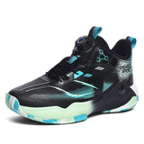 High Top Basketball Sneakers with Lacing Closure Breathable High Rebound Cushioning Durable Rubber Outsole