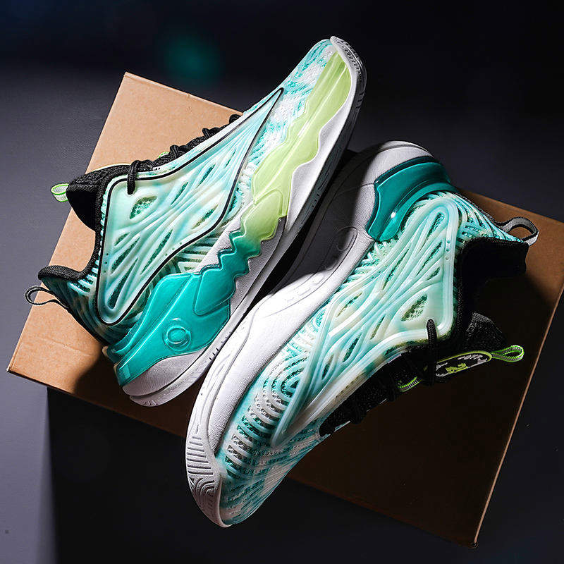 Customize Professional Men Outdoor Sports Sneakers Breathable Mesh Dark Night Glowing Women Boys Basketball Shoes