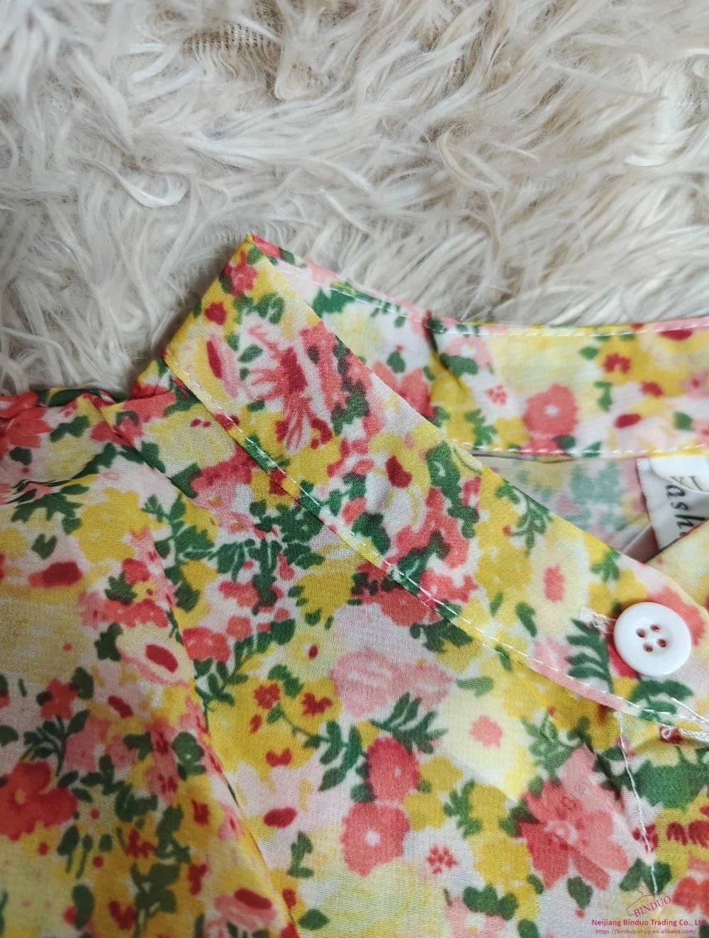 Floral Shirt Plain Hot - selling Blouse V - neck Printed Long - Sleeved Shirt - Zeprah