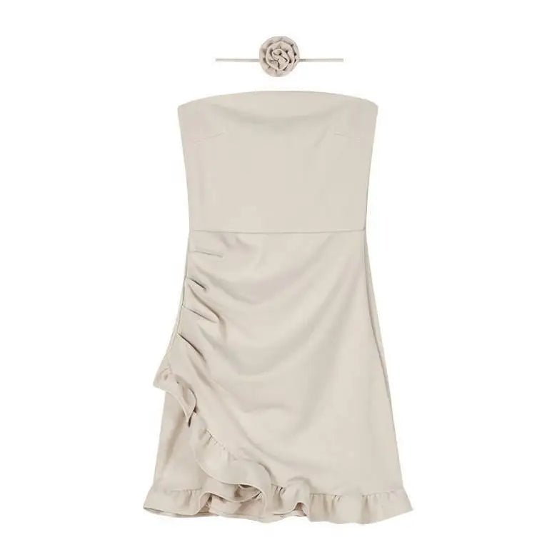 Flounce Women's Dresses Innocent - Seductive Style Hip Skirt Simple Ball Gown - Zeprah