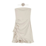 Flounce Women's Dresses Innocent - Seductive Style Hip Skirt Simple Ball Gown - Zeprah