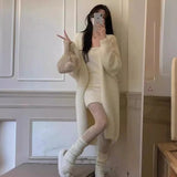 Fluffy Open Front Cardigan Loose coat Outerwear Laid - Back Cardigan Coat - Zeprah