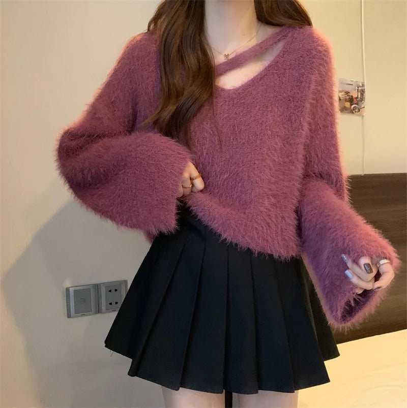 Fluffy Women's Sweaters comfortable Fashionable Ladies' Sweaters - Zeprah