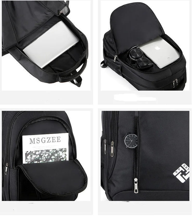 Foldable Hot Selling Large Capacity Waterproof School Travel Backpacks USB Business Laptop Bags With Logo - Zeprah