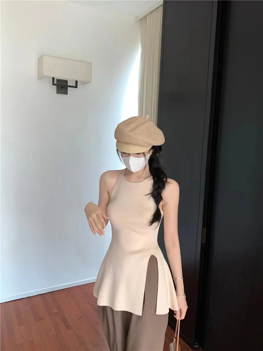 Going Out Sleeveless Casual Women's Tanks Camis Halter Top Basic tank Top - Zeprah