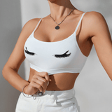 Graphic Bralette – Sleeping Eyelashes Design loungewear collection - Zeprah