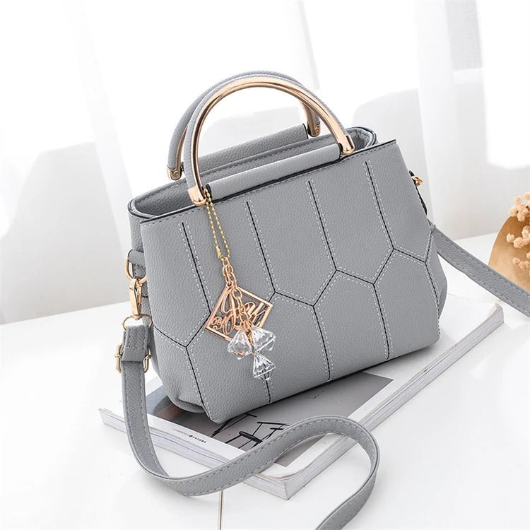 Grey Color Female Cheap Unique Cute Letter Handbags New Arrival Ladies Shoulder Hand Bags - Zeprah