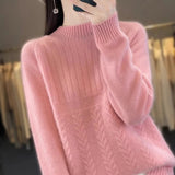 Half - Turtleneck Korean Style Women's Winter New Solid Color Anti - Pilling Sweater - Zeprah
