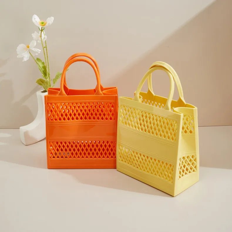 Handbag for Barbie Jelly Summer Women Versatile Soft Handle Easy Wash Dirt - resistant Fashionable Bag for Shopping - Zeprah