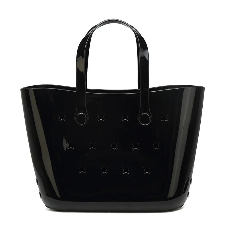Handbag High - End Women's Jelly Beach Toiletry Bag Open Closure Casual Cut DIY Vegetable Basket Large Capacity Polyester - Zeprah