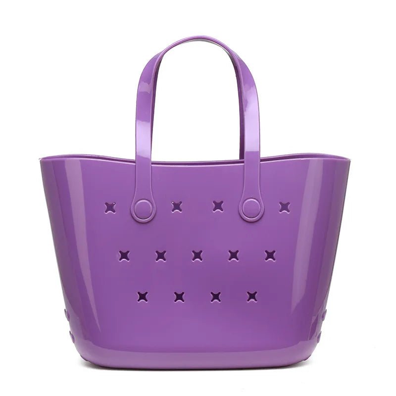 Handbag High - End Women's Jelly Beach Toiletry Bag Open Closure Casual Cut DIY Vegetable Basket Large Capacity Polyester - Zeprah