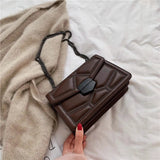 Handbags Fashion Lock Shoulder Messenger Bags Carving Machine Routerll Chains Tote Bag New Polyester - Zeprah