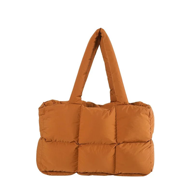 Herald Puffer Tote Bag for Women, Large Quilted Puffy Handbag Lightweight Satchel Purse for Work Travel Gym Shop - Zeprah