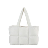 Herald Puffer Tote Bag for Women, Large Quilted Puffy Handbag Lightweight Satchel Purse for Work Travel Gym Shop - Zeprah