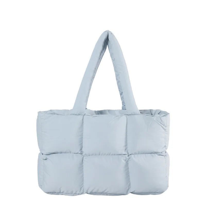 Herald Puffer Tote Bag for Women, Large Quilted Puffy Handbag Lightweight Satchel Purse for Work Travel Gym Shop - Zeprah