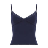 High Quality Women Camisole Summer Solid Color Lace Trim Knit Top Breathable Comfortable Sleeveless Homewear New - Zeprah
