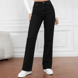 High - Rise Wide - Leg Denim Jeans – Vintage Wash - Zeprah