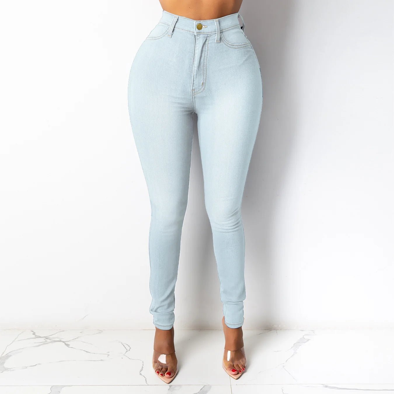 High Waist Slim Fit Pencil Pants Jean Women Jeans Casual Denim Trousers Loose Straight Harlan Pants for Women - Zeprah