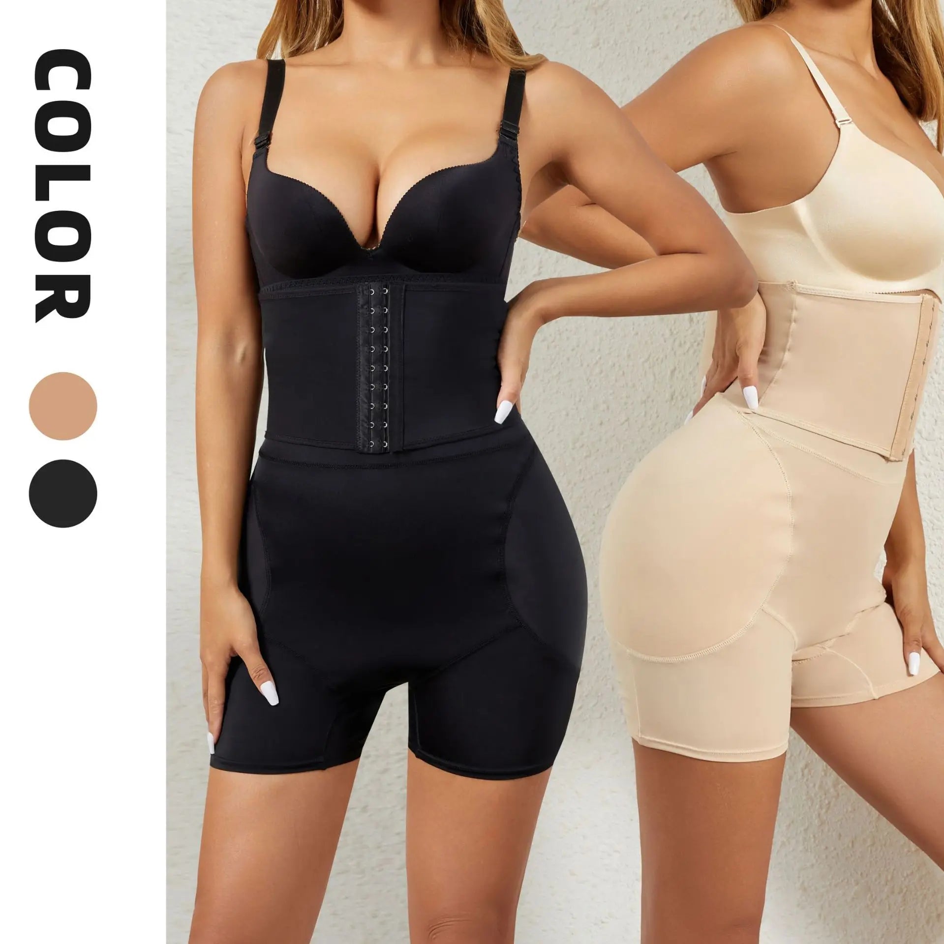 High - waisted Breasted Belly - lifting Sponge Plump Ass Hip - lifting Shorts Plump Buttocks Women's Shapewear - Zeprah