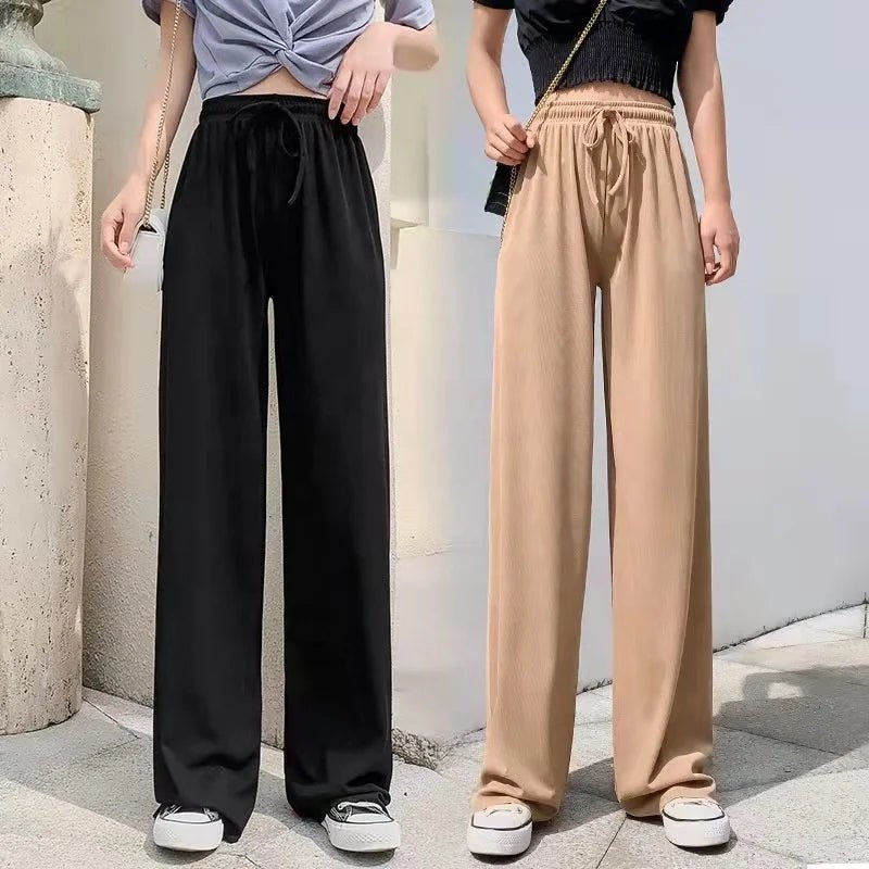 High - waisted Straight - Leg Trousers Casual Comfortable Trousers Versatile Slacks - Zeprah