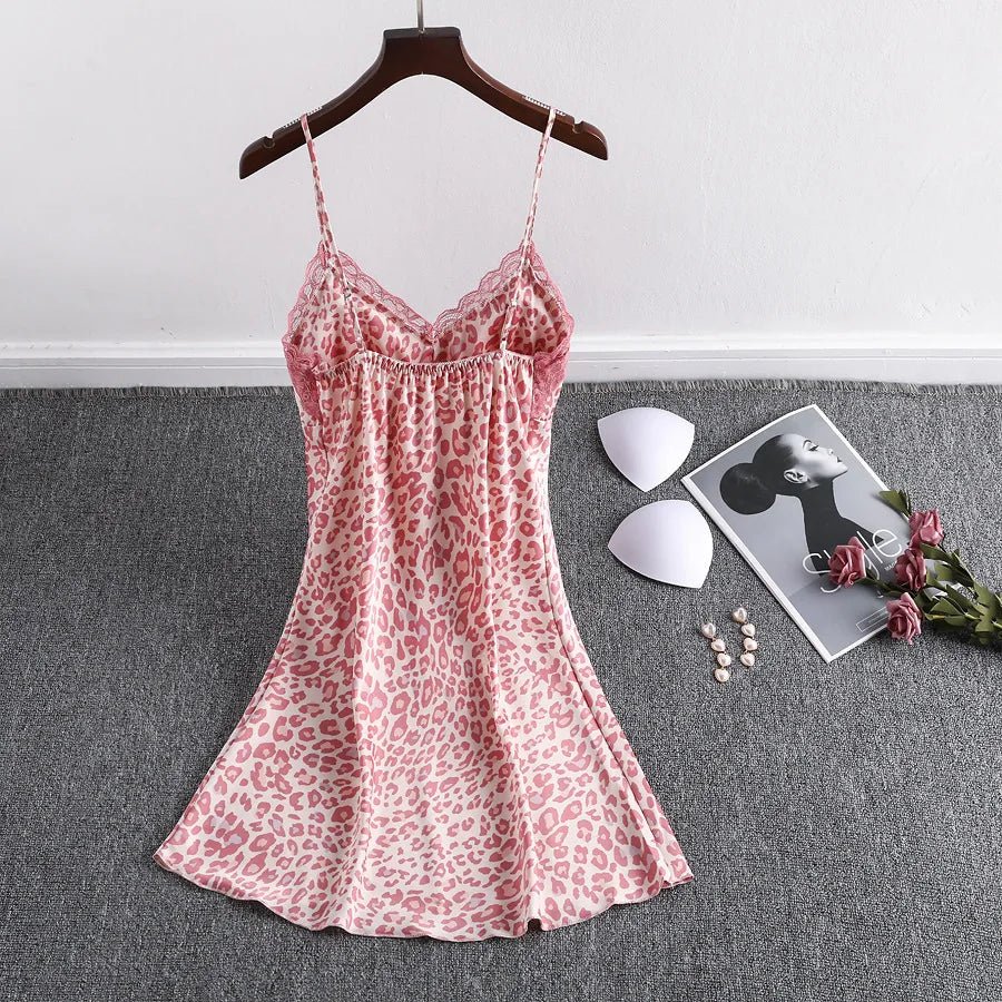 Hollow - out Design Nightgown Sexy Lace Cuff Women's Nightdress Fashionable Slimming Homewear - Zeprah