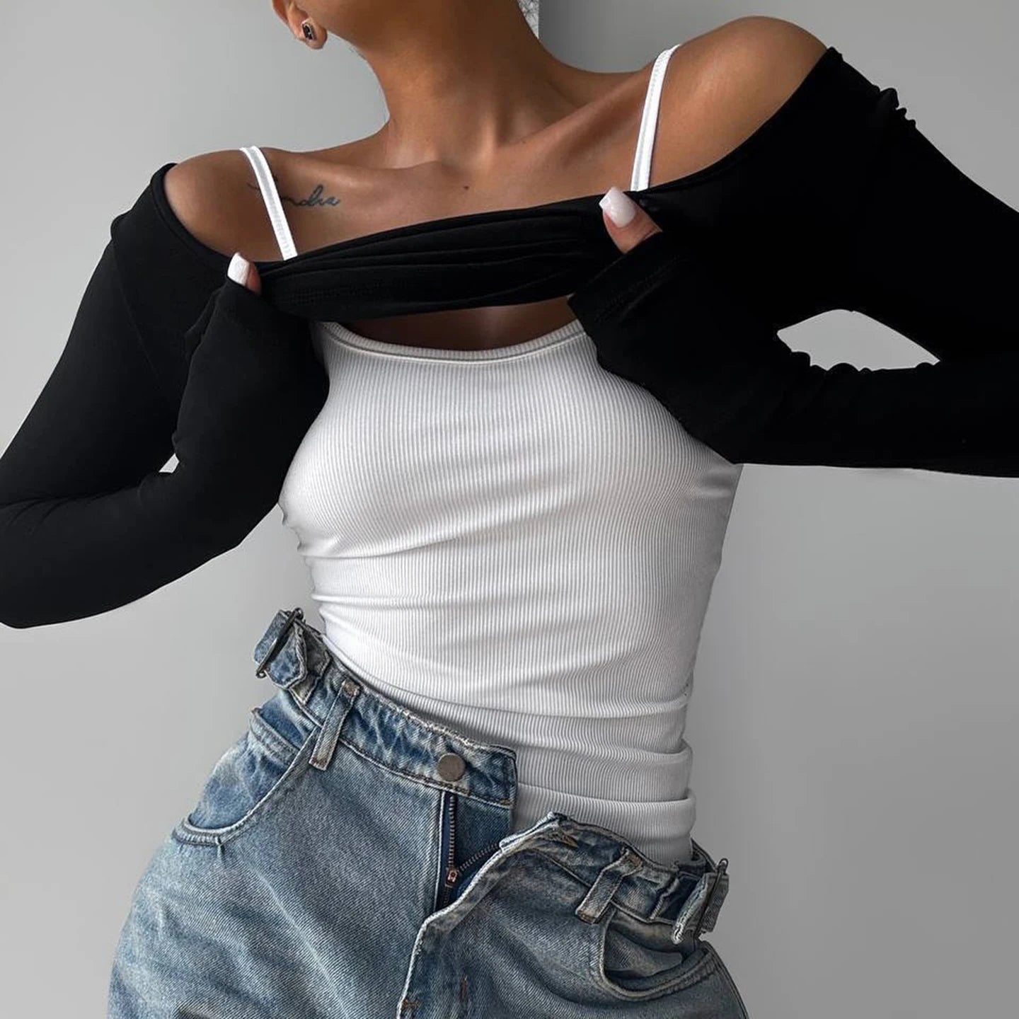 Hot Selling Women's Autumn Casual Knitted 2 - Piece Running Yoga Set - Long Sleeve Breathable Quick Dry Slim Fit Athletic Top - Zeprah