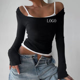 Hot Selling Women's Autumn Casual Knitted 2 - Piece Running Yoga Set - Long Sleeve Breathable Quick Dry Slim Fit Athletic Top - Zeprah