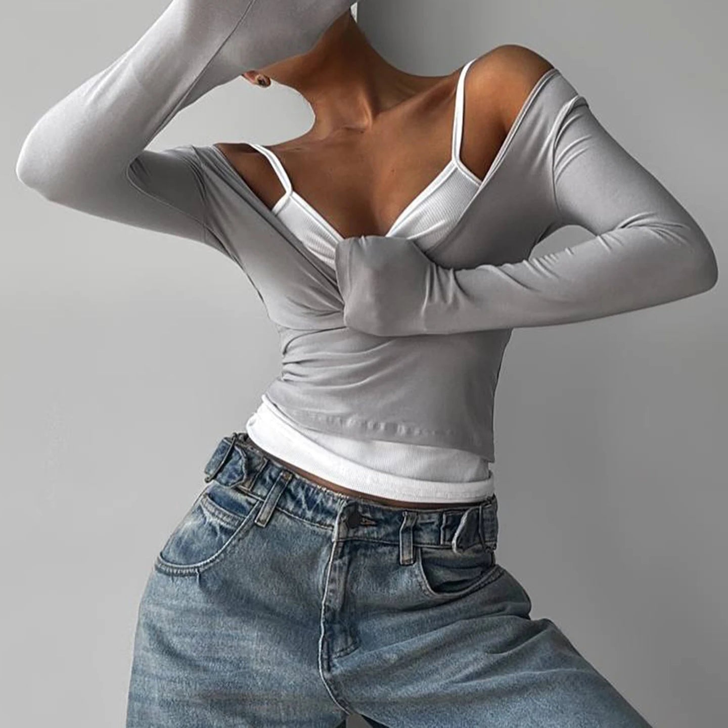 Hot Selling Women's Autumn Casual Knitted 2 - Piece Running Yoga Set - Long Sleeve Breathable Quick Dry Slim Fit Athletic Top - Zeprah
