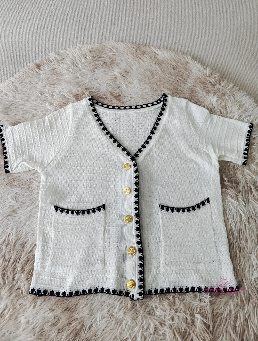 Ice Silk Graphic Tee V - neck Tops for Women Trendy Knitted Cardigan - Zeprah