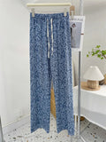 Ice - silk Jeans Wide - legged Printed Slacks Cool Long Pants - Zeprah