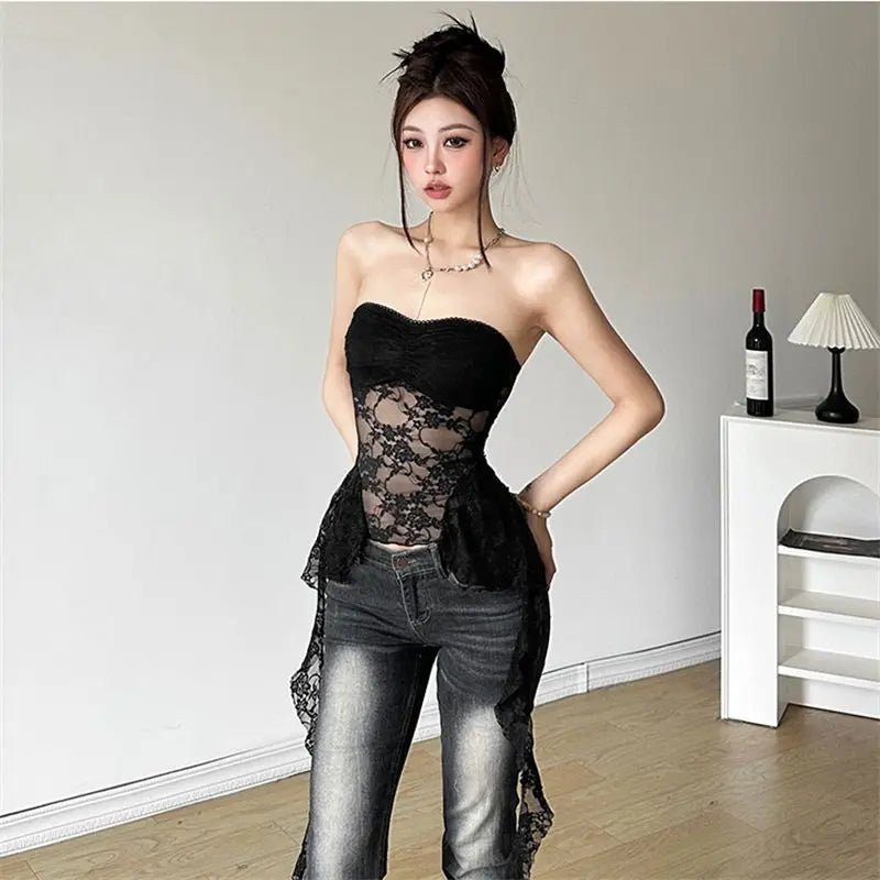 Innocent - Seductive Style Basic tank Top Alluring Hollow Out Sleeveless Tops Slim - fit tank - Zeprah