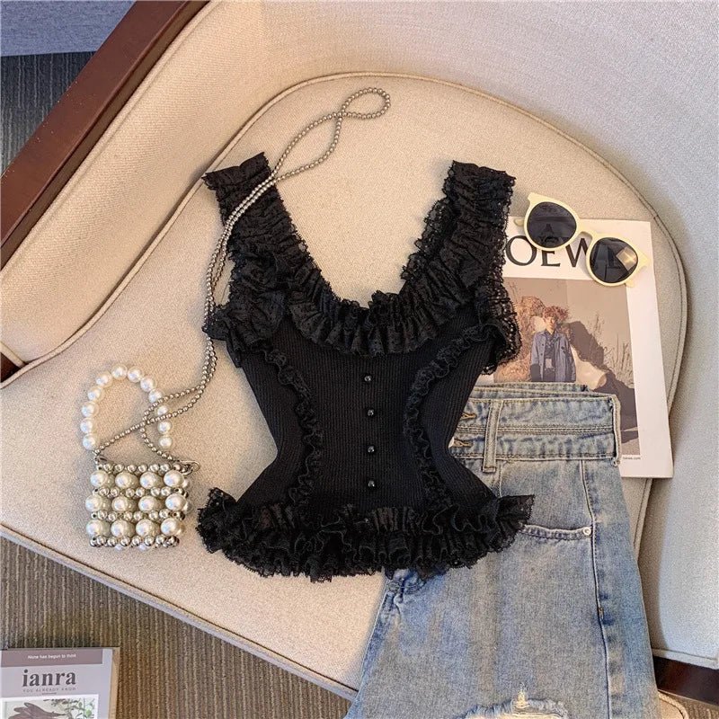 Innocent - Seductive Style Women's Tanks Camis Lace up Slim - fit Halter Hot Girl Style Top Women Tank Top - Zeprah