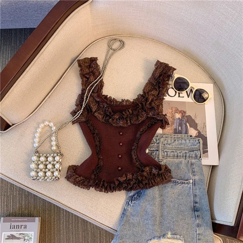 Innocent - Seductive Style Women's Tanks Camis Lace up Slim - fit Halter Hot Girl Style Top Women Tank Top - Zeprah