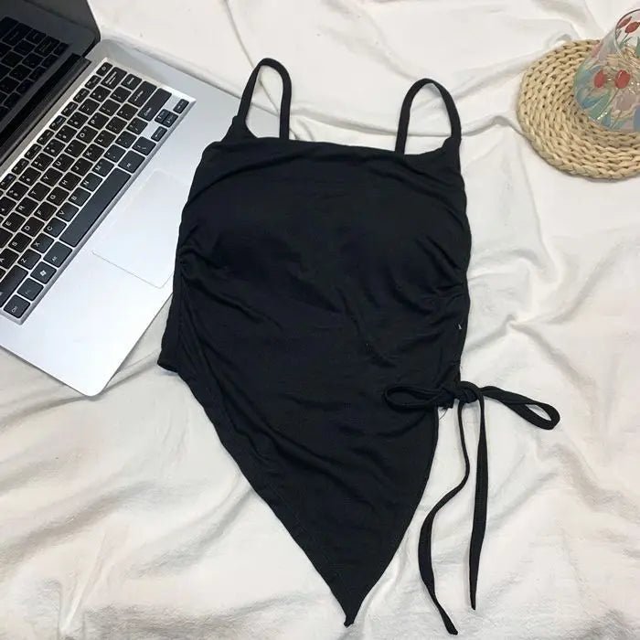 Irregular Split Pad Camisole Knitted Tank Top Female Outside Underwear Vest Camisole - Zeprah
