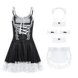 Japanese Headband Stockings Maid Lace Cosplay Lingerie Women Underwear - Zeprah