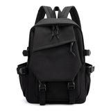 Japanese Retro Graffiti Color Block Backpack for Girls Korean Middle High School Students Fresh Literary Polyester Campus Bag - Zeprah
